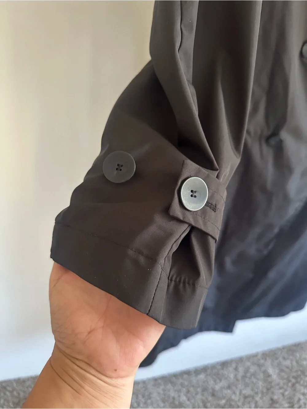 ZARA Black Double-Breasted Trench Coat